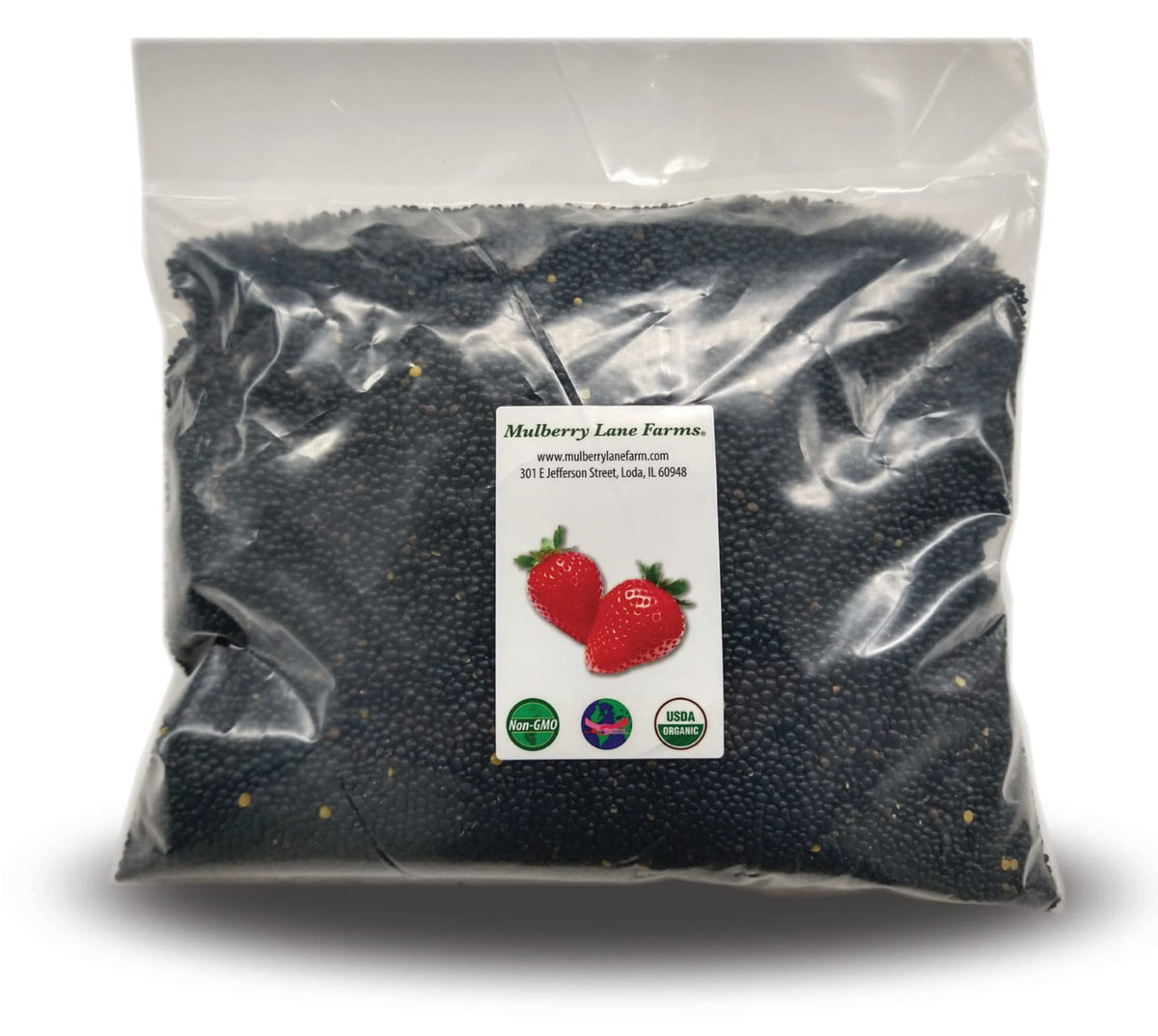 Mulberry Lane Farms black beluga lentils bulk bag ready for pantry, ideal for quick meals.