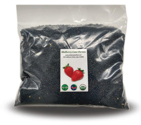 Mulberry Lane Farms black beluga lentils bulk bag ready for pantry, ideal for quick meals.
