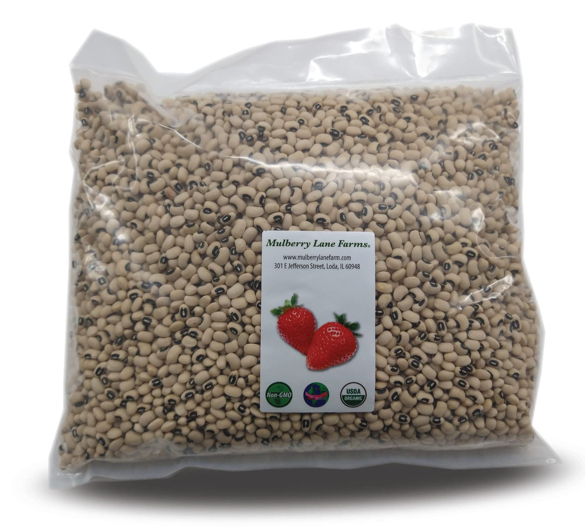 Mulberry Lane Farms organic black-eyed peas bulk 5lb bag ready for pantry use
