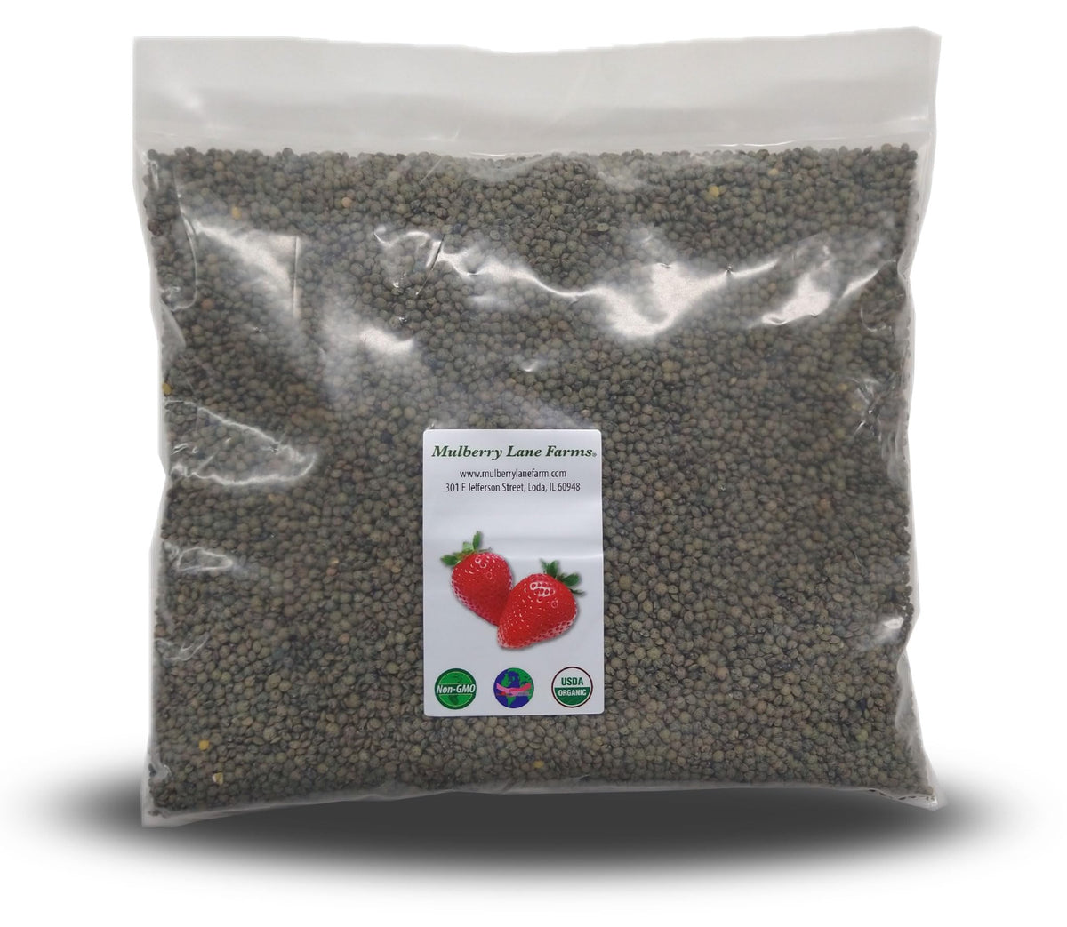 Mulberry Lane Farms French Green Lentils front view, organic quality for nutritious everyday meals