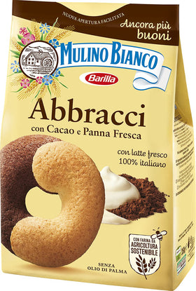 Abbracci cream and cocoa sandwich cookies, perfect for dunking.