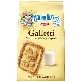 Mulino Bianco Galletti cookies pack showing classic butter shortbread.
