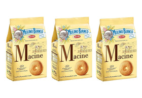 Mulino Bianco Macine cream shortbread pack 3 front, ideal for sharing.