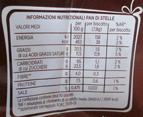 Mulino Bianco Pan di Stelle Italian packaging emphasizes origin and authenticity.