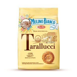 Mulino Bianco Tarallucci crispy biscuits on a morning plate ideal with coffee