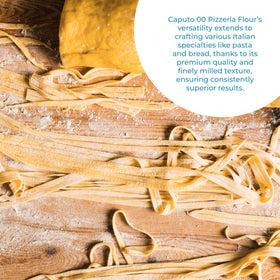 Fine flour dust on surface highlights premium baking quality.