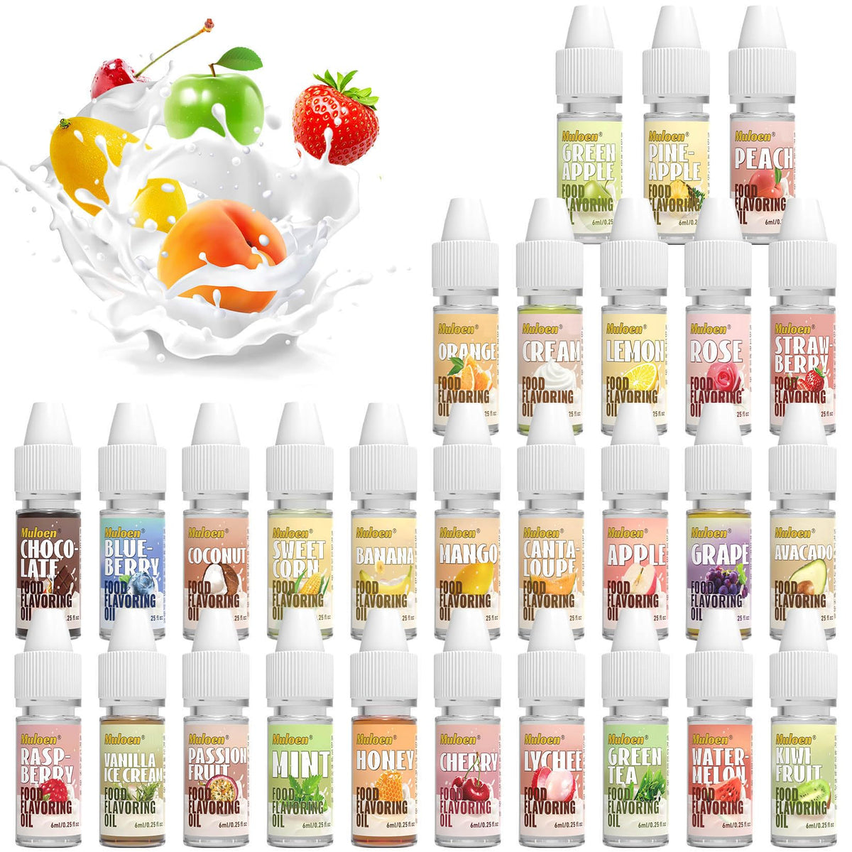 Muloen 28-flavor flavoring oil bottle for baking and candy