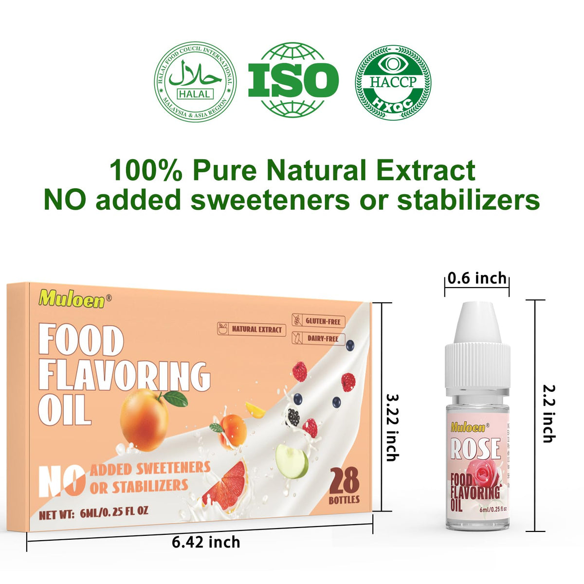 Muloen 5-flavor set ideal for beverages, desserts and baking