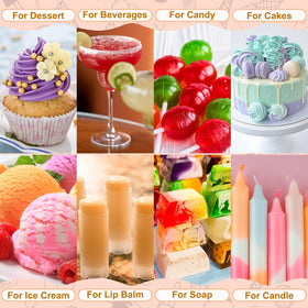 Muloen Flavoring Oil assorted flavors bottle highlights 18 options for versatile cooking.