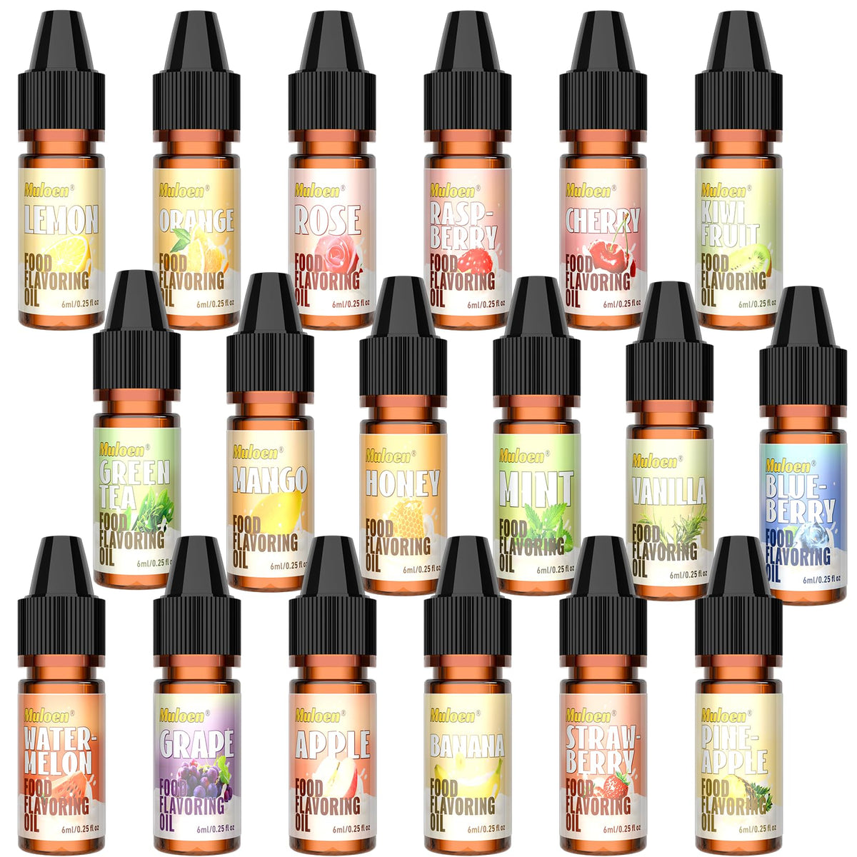Muloen Flavoring Oil pineapple drops for baking, drinks, and lip gloss flavoring.