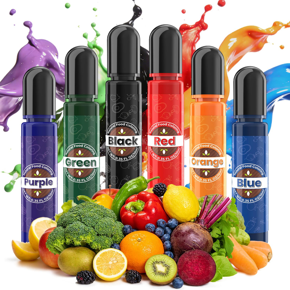 Muloen natural food coloring red bottle with dropper for vibrant cake decorating