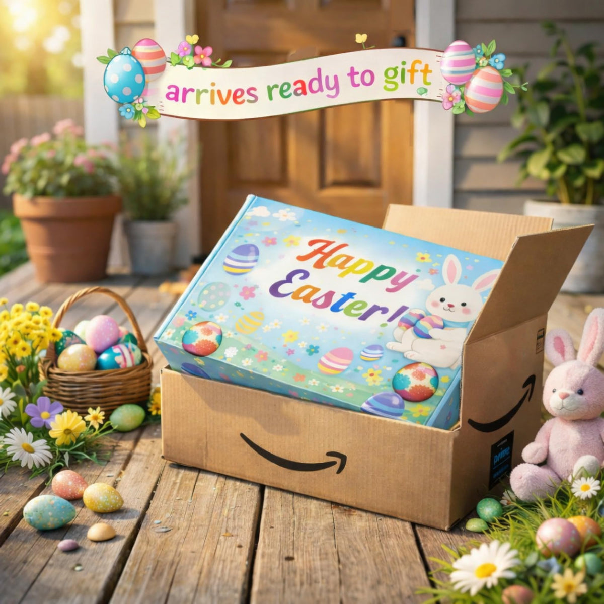 Munch Mania Easter gift box ready to ship with premium treats