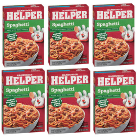 Munch Mania Hamburger Helper Spaghetti box—quick, kid-friendly weeknight dinner option.