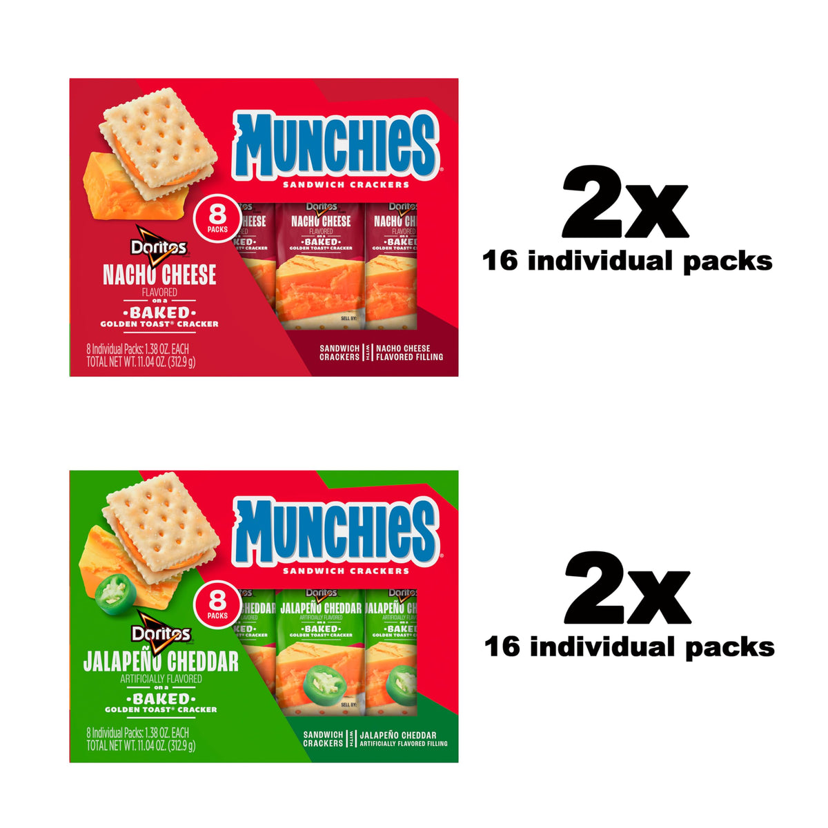 Munchies Jalapeno Cheddar sleeve, portable zesty bite for travel.