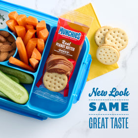 MUNCHIES on-the-go snack sleeve shown in a bag.