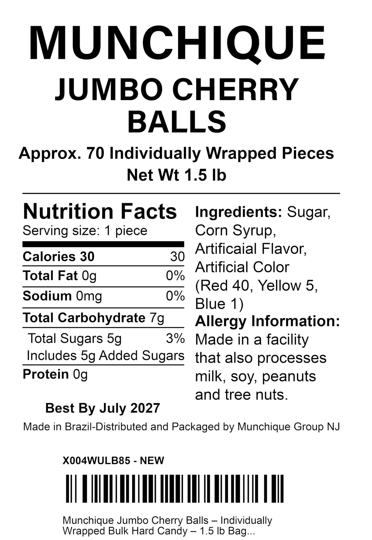 Munchique Cherry Balls—individually wrapped for easy gifting and sharing.