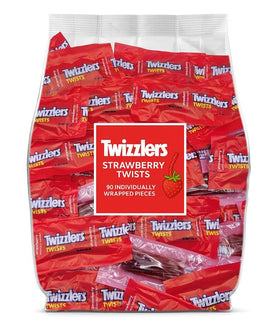 Munchique classic strawberry licorice twists bag shown for gatherings