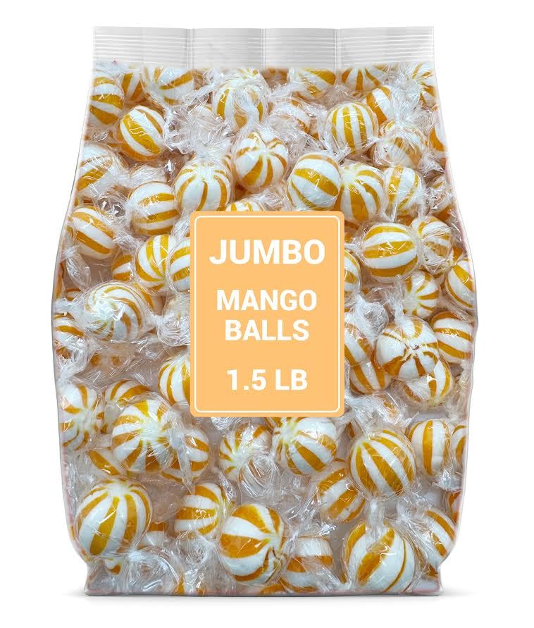 Munchique Jumbo Mango Balls bag front, perfect for gifting.