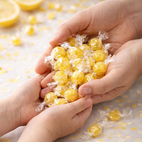 Munchique Lemon Puckers party bowl setup ready for sharing at gatherings