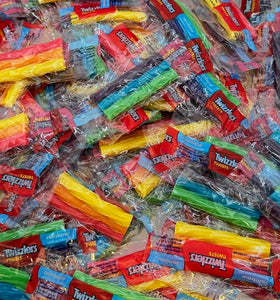 Munchique Rainbow Licorice Twists individually wrapped, ready for snacking or gifting.