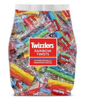 Munchique Rainbow Licorice Twists pack with assorted fruits, ideal for party favors.