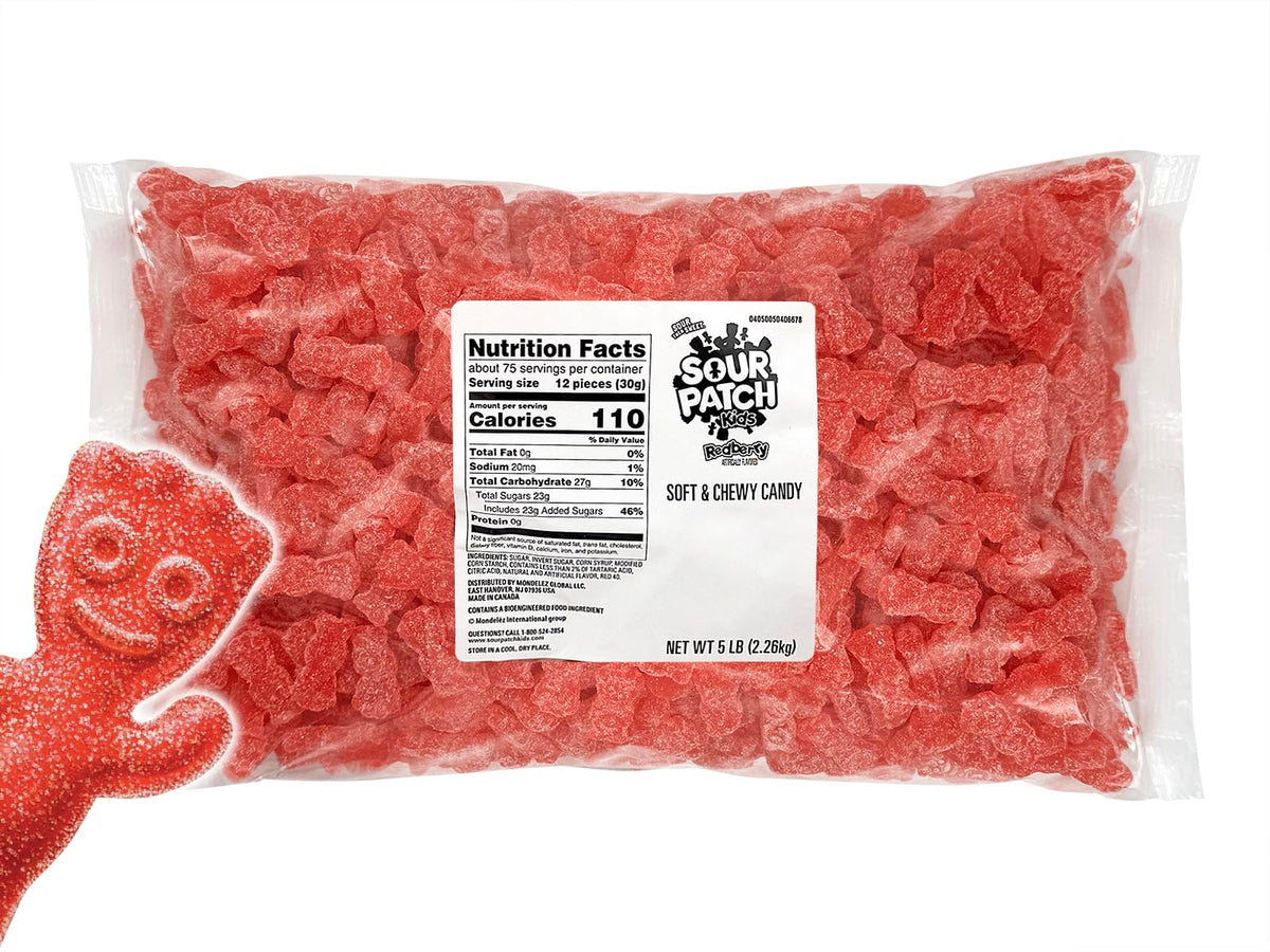 Munchique Redberry Sour Gummies bulk bag for party buffets and events.