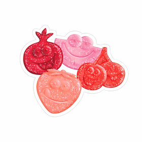 Munchique Sour Awesome Red Gummy close-up shows chewy texture ideal for sharing