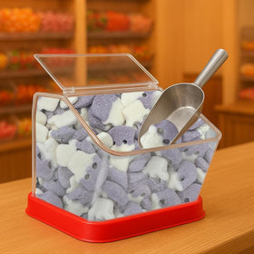 Munchique skull gummies in a serving bowl ready for sharing