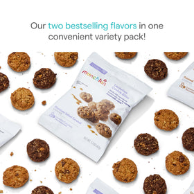 Munchkin Lactation Cookie Bites oatmeal chocolate chip pouch, ready-to-eat snack for on-the-go moms.