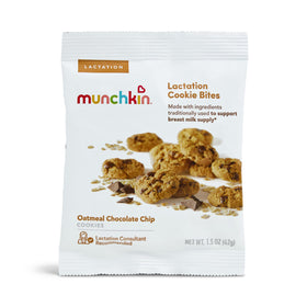 Munchkin Milkmakers close-up highlights chewy texture and oats.