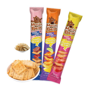 Munchy Bear Tomato Crackers pack shot—bright flavor and convenient home or office snack.