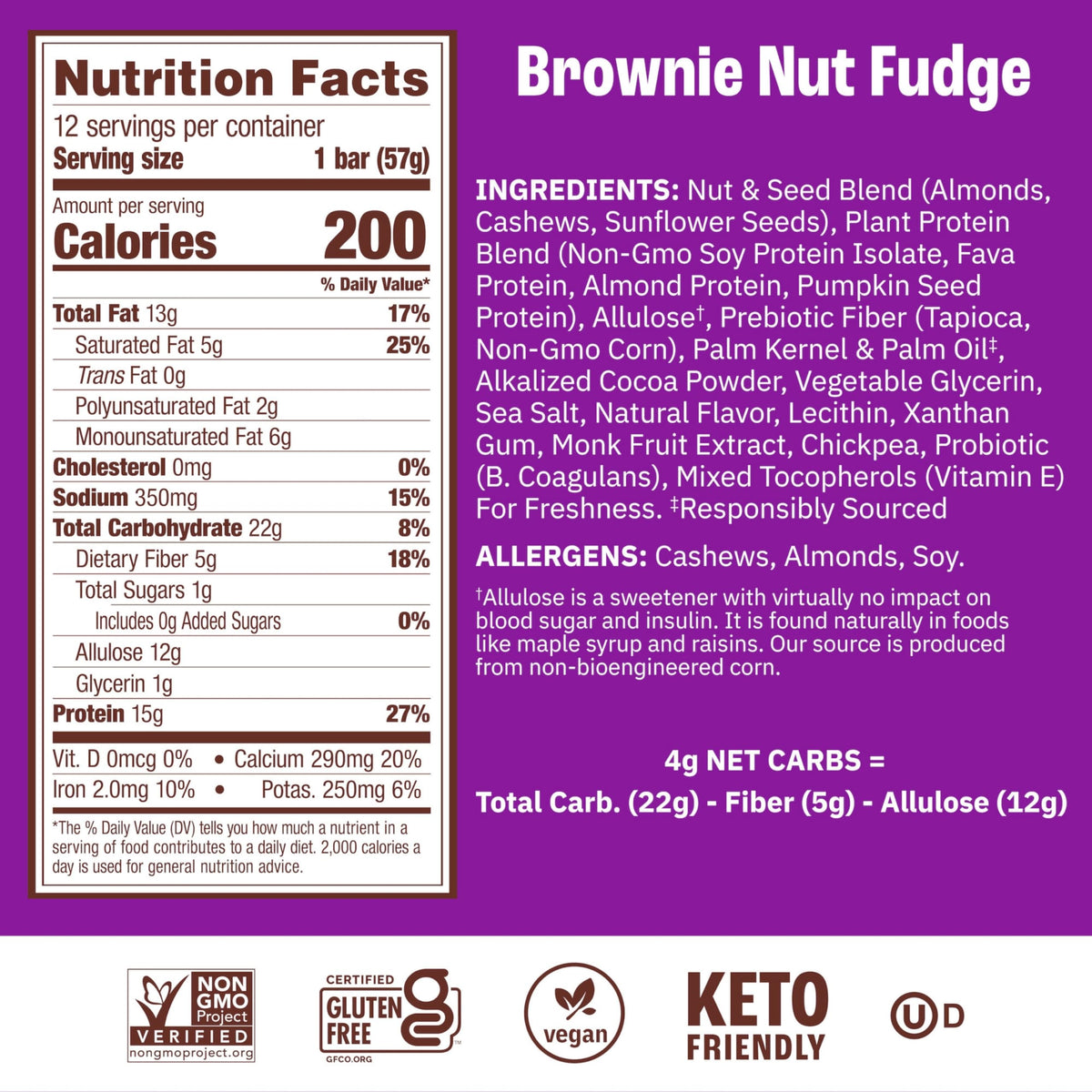 Munk Pack brownie-nut-fudge bar on a travel-friendly setting for busy days.
