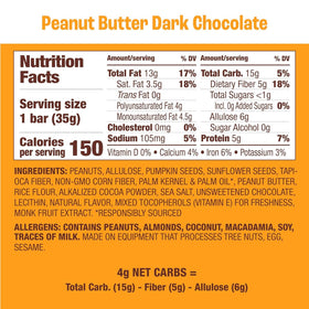Munk Pack Peanut Butter Dark Chocolate bar close-up showing nuts and chocolate texture