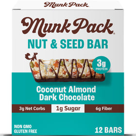 Munk Pack fiber nut bar with coconut almond and dark chocolate for on-the-go energy
