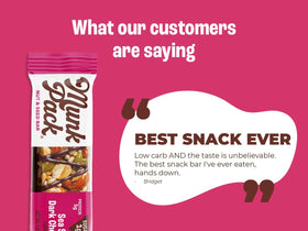 Munk Pack fiber nut bar on the go for quick energy