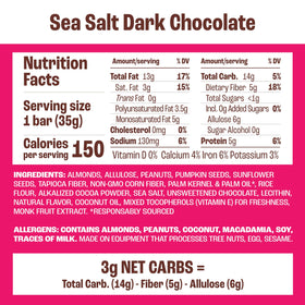 Munk Pack Fiber Nut Bar ingredients scene highlights nuts, seeds, and dark chocolate.