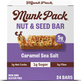 Munk Pack Fiber Nut Bars caramel sea salt packaging for convenient everyday snacking