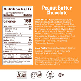 Munk Pack Peanut Butter Probiotic Bar gluten-free label for clean eating