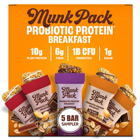 Munk Pack Sampler Bar packaging highlighting convenient on-the-go snacking.
