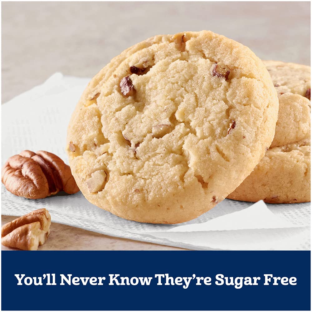 Murray Sugar Free Pecan Shortbread Cookies in tray packaging for freshness.