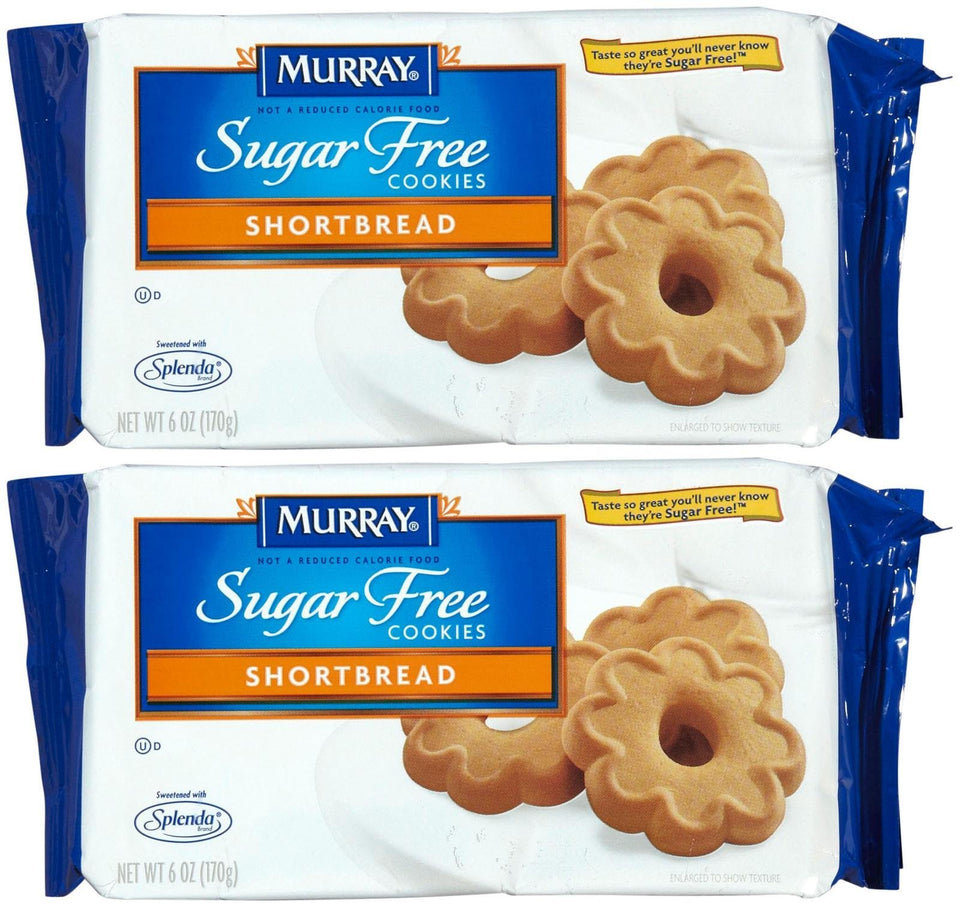 Murray sugar free shortbread cookies 2x6 oz pack for easy snacking.