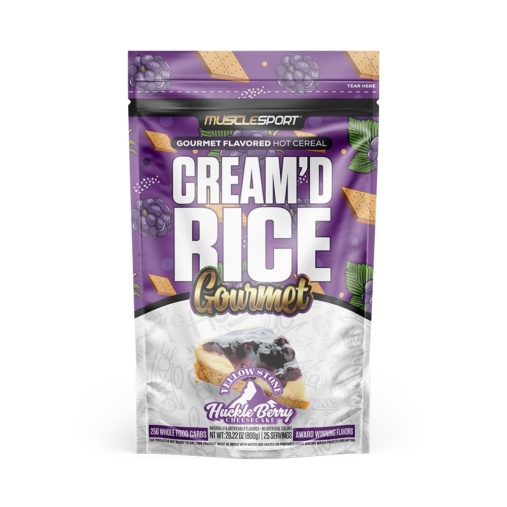 Musclesport Cream'd Rice Gourmet close-up of real food inclusions adding texture.