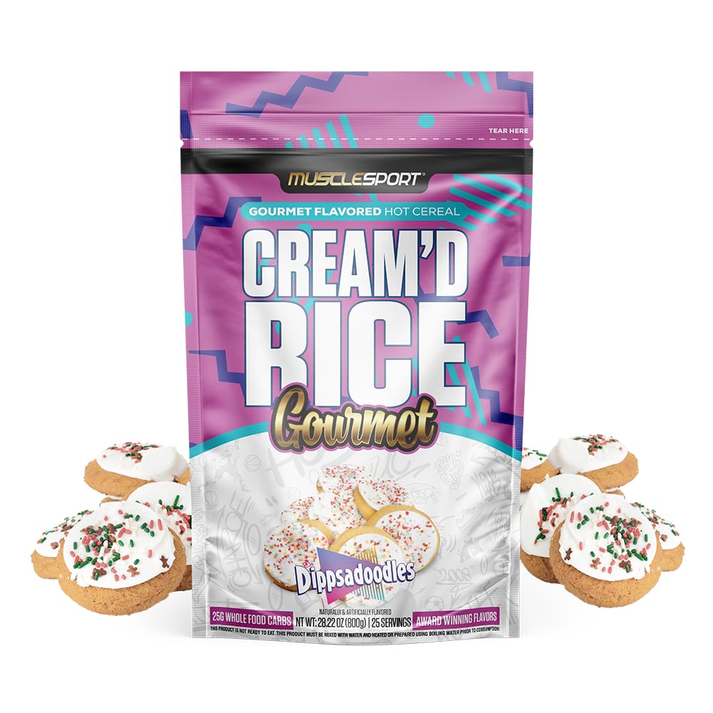 Musclesport Cream'd Rice Gourmet hot cereal, smooth and ready for quick breakfasts.