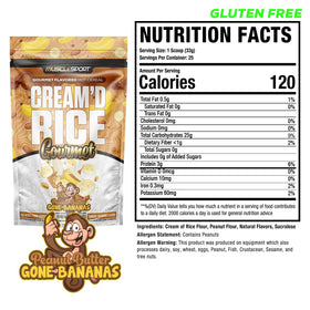 Musclesport Cream'd Rice Gourmet package highlighting premium flavor inclusions