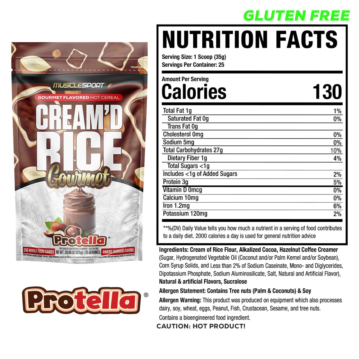Serving cup of hot Rice Gourmet ready to enjoy a post workout snack.