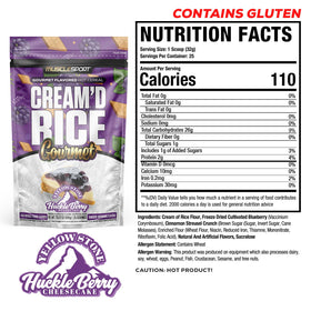 Musclesport Cream'd Rice Gourmet topped bowl illustrating versatile breakfast ideas.