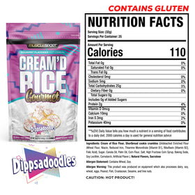 Musclesport Cream'd Rice Gourmet served hot or cold with toppings for customization.