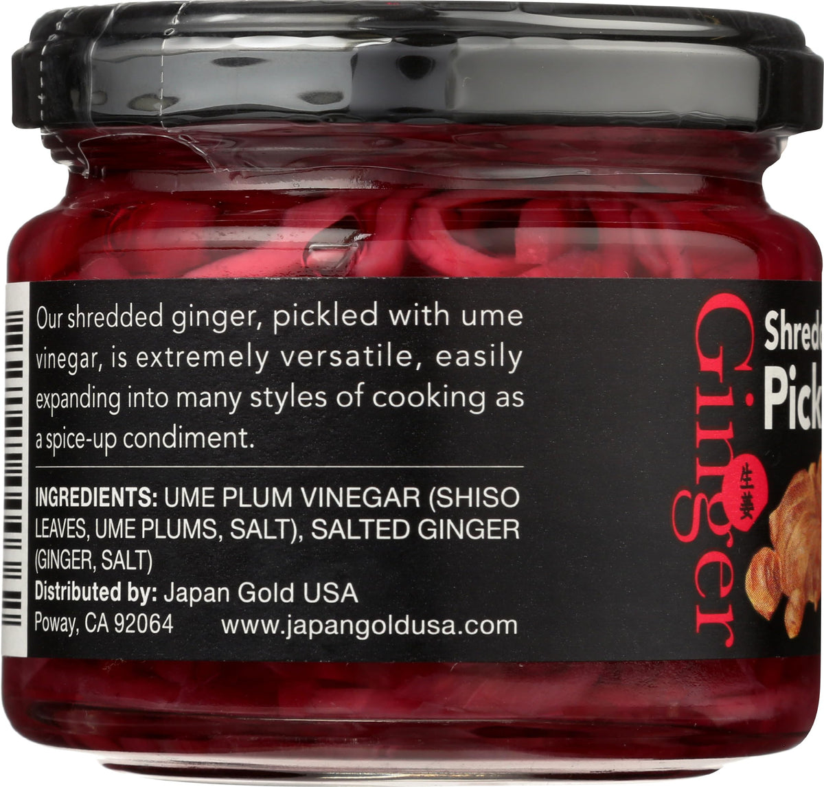 Muso From Japan shredded ginger in a dish for garnish.