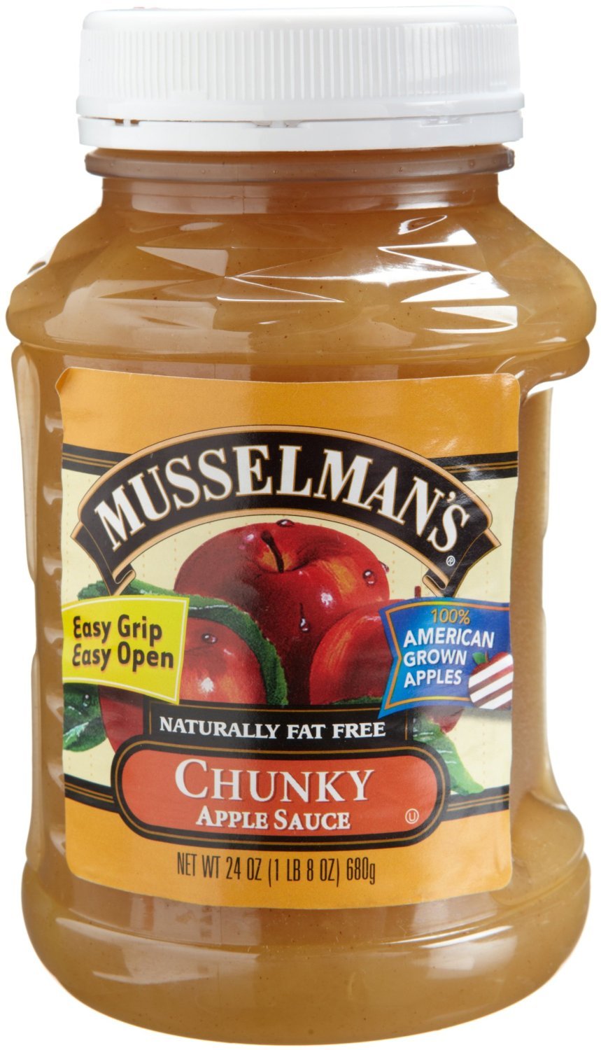 Musselman's chunky applesauce 24oz bottle, pack of 4, ready-to-snack option for kids