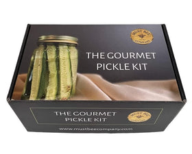 Must Bee Gourmet Pickle Kit jar close-up showing crisp dill pickles for quick snacks